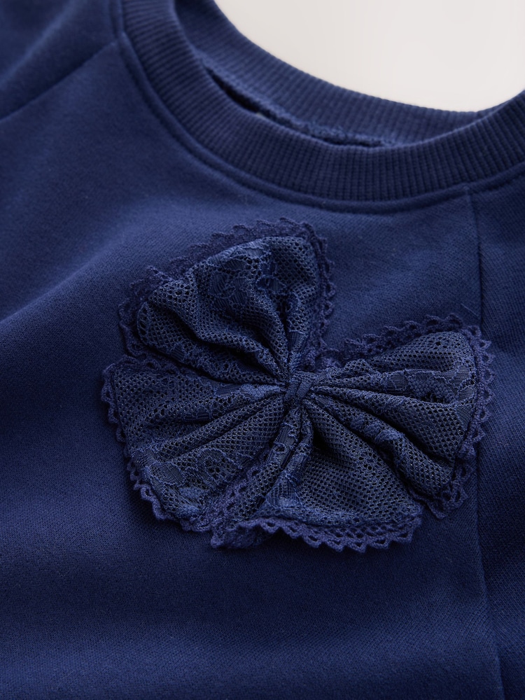 Bow bleumarin - Dress cu mânecă lungă (3luni -7ani) - Imaginea 9 din 9 Bow bleumarin - Dress cu mânecă lungă (3luni -7ani) - Imaginea 9 din 9