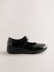 Black Lilo & Stitch Mary Jane Patent School Shoes - Image 2 of 5
