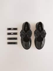 Black Patent Interchangable Strap Mary Jane School Shoes - Image 5 of 9
