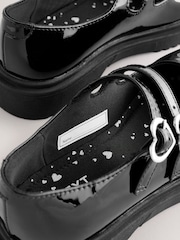 Black Patent School Chunky Double Buckle Mary Jane Shoes - Image 4 of 5