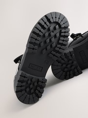 Black Patent Brogue Chunky Lace Up School Shoes - Image 6 of 6