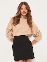 Lipsy Black Petite Split Side Mini Skirt - Image 4 of 4