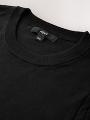 Black Soft Touch Long Sleeve Crew Neck Jumper - Image 2 of 3