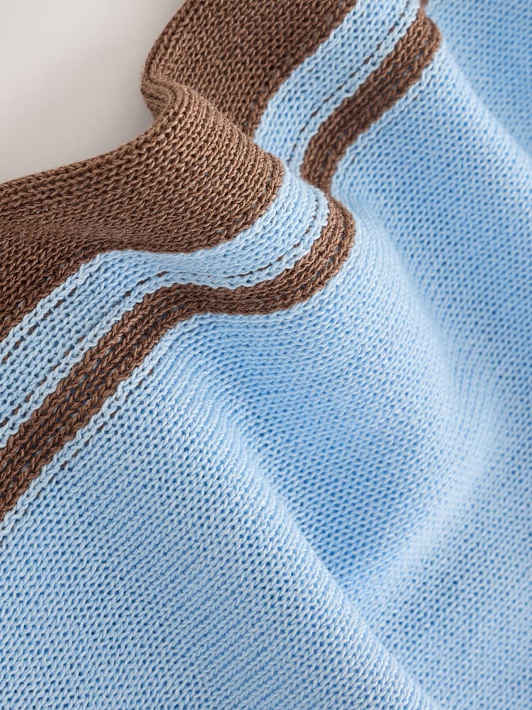 Light Blue Lightweight Funnel Neck Zip Jacket - Image 9 of 9
