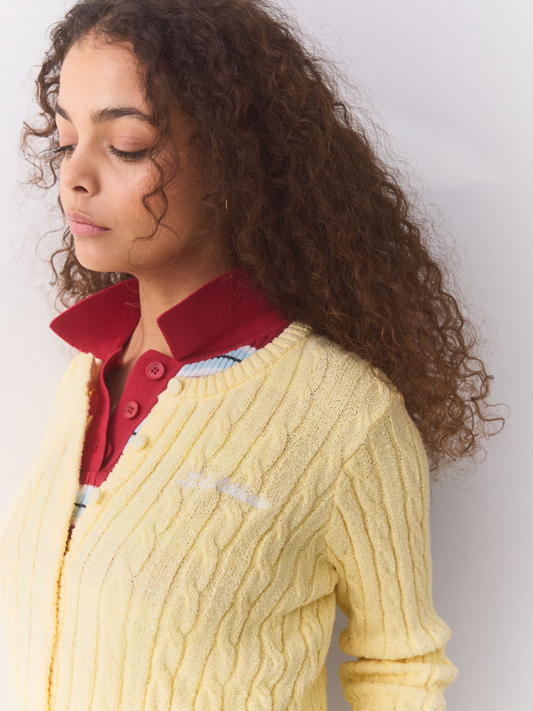 Buy Butter Yellow Slim Cable Knit Towelling Cardigan from Next USA