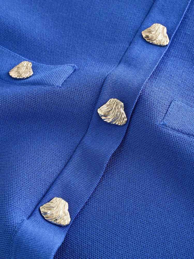 Blue Smart Knit Peplum Bandeau Top - Image 3 of 3