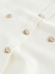 White Smart Knit Peplum Bandeau Top - Image 3 of 3