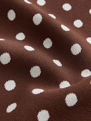 Chocolate Brown Polka Dot Double Layer Look Vest Top - Image 9 of 9