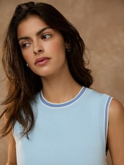 Light Blue Double Layer Look Vest Top - Image 4 of 7