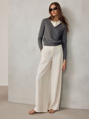 Grey Soft Touch Cotton Rich Layer Polo Jumper - Image 3 of 8