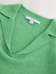 Green Supersoft Short Sleeve Open Neck Polo Top - Image 7 of 8