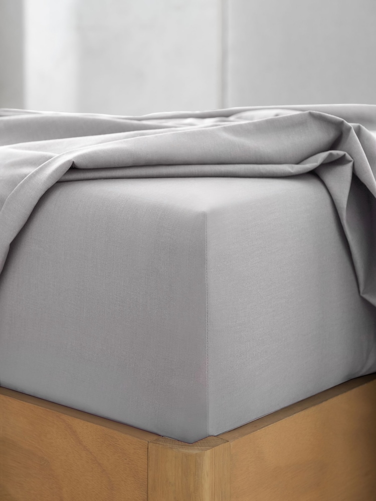 Silver Pure 144 Thread Deep Fitted Sheet - Image 1 of 2