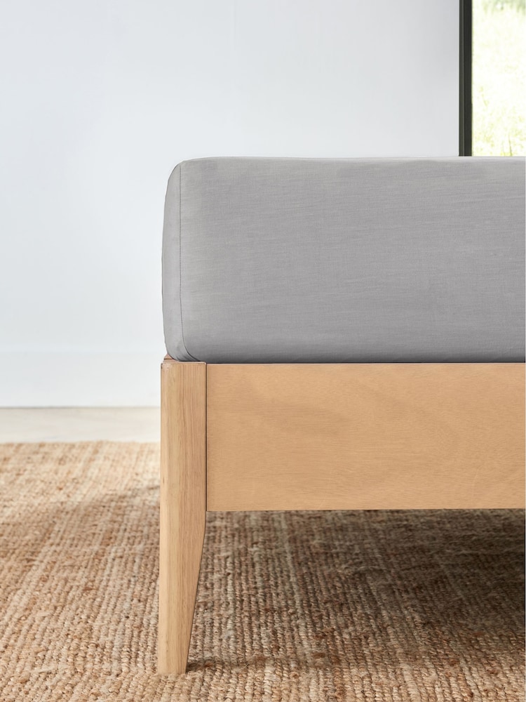 Silver Pure 144 Thread Deep Fitted Sheet - Image 2 of 2