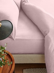 Pink Blush Brushed Cotton Supersoft Deep Fitted Sheet - Image 1 of 2