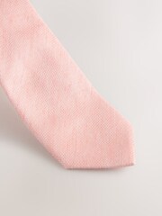 Coral Orange Tie and Pocket Square Set - Image 2 of 4