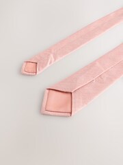 Coral Orange Tie and Pocket Square Set - Image 3 of 4