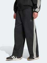 adidas Black 3-Stripes Wide Joggers - Image 1 of 6