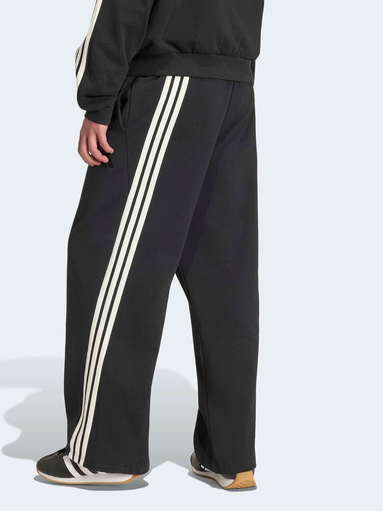 adidas Black 3-Stripes Wide Joggers - Image 2 of 6