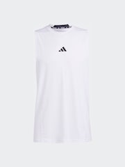 adidas White D4T Workout Tank - Image 1 of 1
