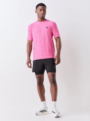 adidas Light Pink Workout Essentials Flex T-Shirt - Image 2 of 6