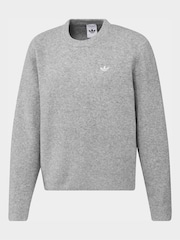 adidas Originals Grey Trefoil Essentials Fully Knit Sweater - Image 1 of 2