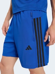 adidas Navy Workout Essentials Base 3-Stripes Pique Short 7Inch - Image 5 of 7