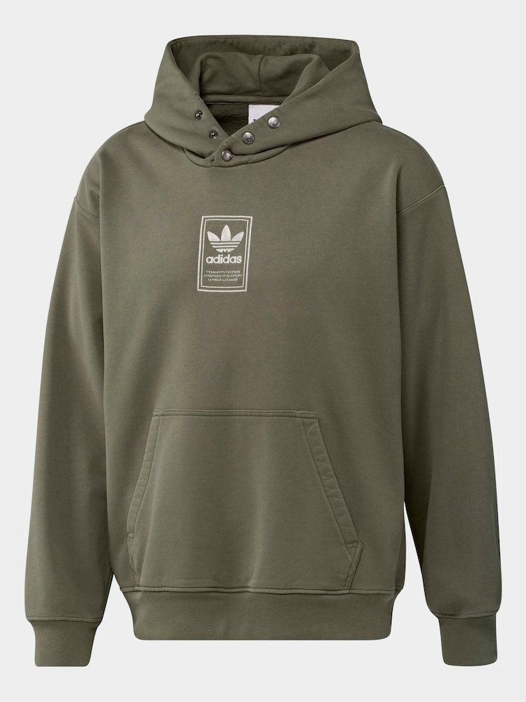 adidas Originals Green Elevated Gfx Hoodie - Image 1 of 2 adidas Originals Green Elevated Gfx Hoodie - Image 1 of 2