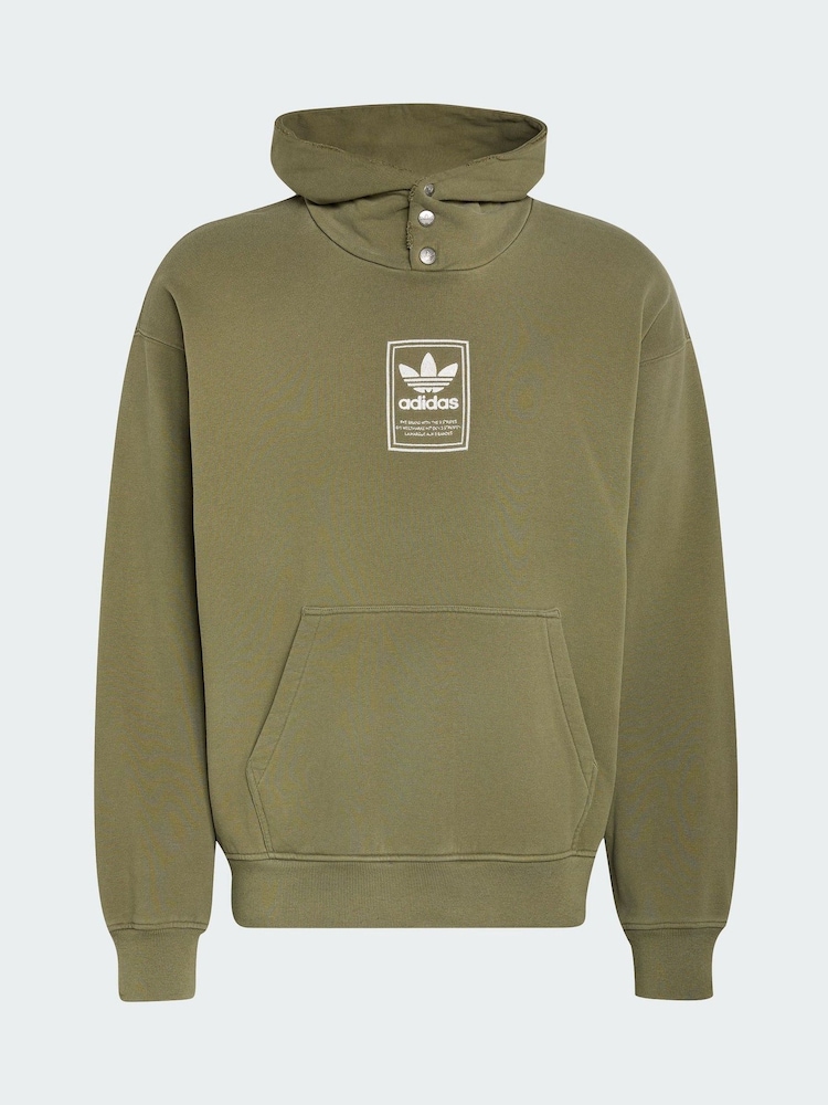 綠色 - adidas Originals Elevated Gfx Hoodie - 圖片 5/5