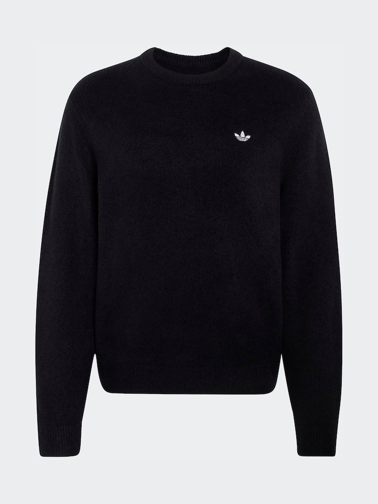 adidas Originals Black Trefoil Essentials Fully Knit Sweater - Image 5 of 5 adidas Originals Black Trefoil Essentials Fully Knit Sweater - Image 5 of 5