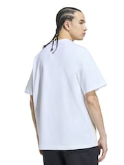 adidas White Adidas Kit 3-Stripes Loose T-Shirt - Image 2 of 6