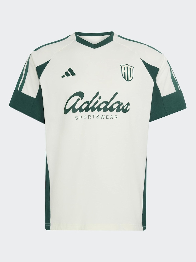 adidas White Lux Tiro Script Graphic T-Shirt - Image 6 of 6
