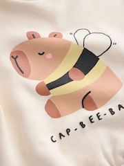 Cream Capybara Crew Neck Sweatshirt (3mths-7yrs) - Image 6 of 7