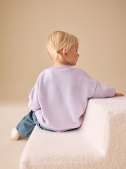 Lilac Purple Spot Cat - Hanorac cu gât crew (3luni-7ani) - Imaginea 3 din 3