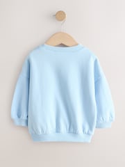 Light Blue Happy Moments Crew Neck Sweatshirt (3mths-7yrs) - Image 5 of 7