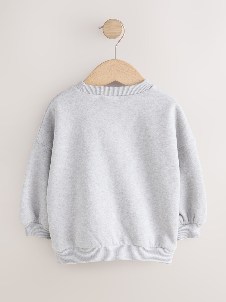 Grey Unicorn Crew Neck Sweatshirt (3mths-7yrs) - Image 2 of 4 Grey Unicorn Crew Neck Sweatshirt (3mths-7yrs) - Image 2 of 4