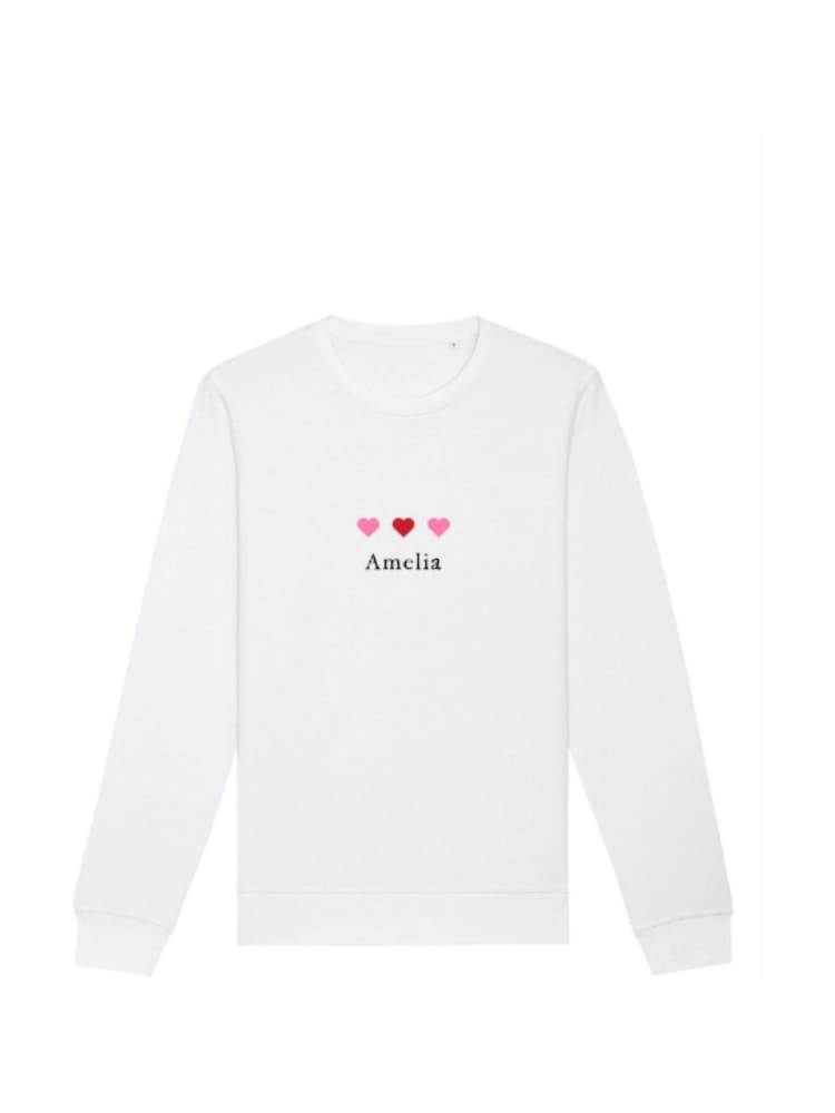 Personalised Mini Hearts Sweatshirt by Koko Blossom - Image 1 of 2