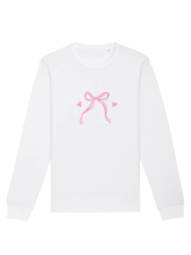 Personalised Bow Sweatshirt by Koko Blossom - Image 2 of 2 Personalised Bow Sweatshirt by Koko Blossom - Image 2 of 2