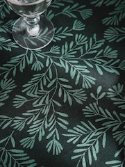 Green Christmas Holly Mistletoe Wipe Clean Table Cloth - Image 3 of 4