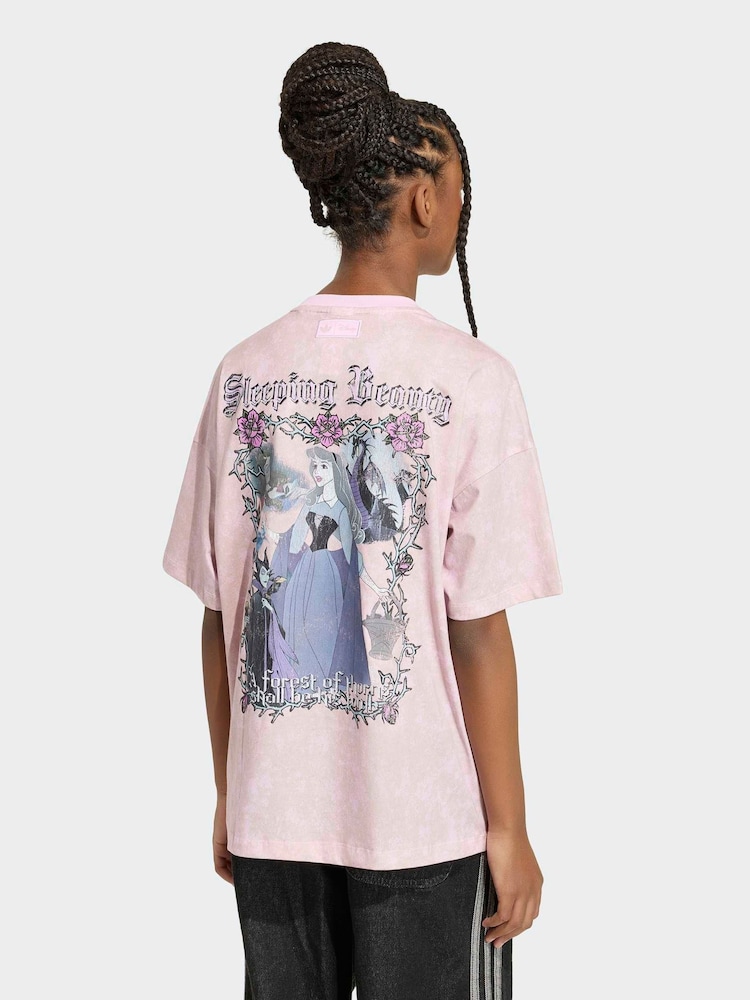 adidas Originals Pink Sleeping Beauty T-Shirt - Image 2 of 7