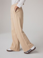 adidas Brown Wide-Leg Tracksuit Bottoms - Image 1 of 2