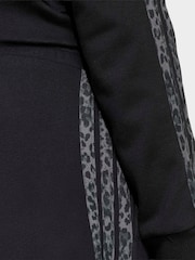 adidas Black Animal Print 3 Stripes Shorts - Image 5 of 6