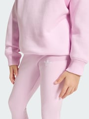 adidas Originals Pink Crew Neck Sweat Top and Leggings Set - Image 4 of 7