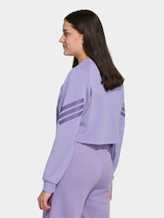 adidas Fleece 3-Stripes Crewneck Sweat Top - Imagen 2 de 6