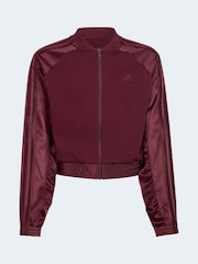 Burgundy Red - adidas Satin Tracksuit - Larawan 3 ng 4
