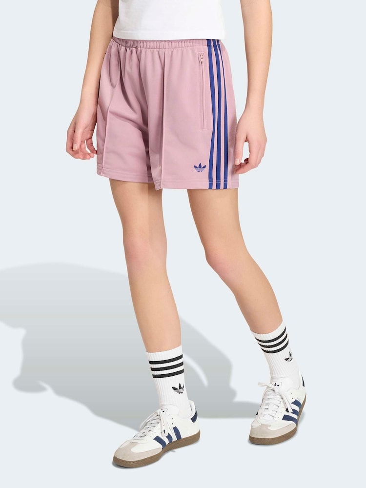 adidas Originals Pink/Navy Firebird Shorts - Image 1 of 6 adidas Originals Pink/Navy Firebird Shorts - Image 1 of 6