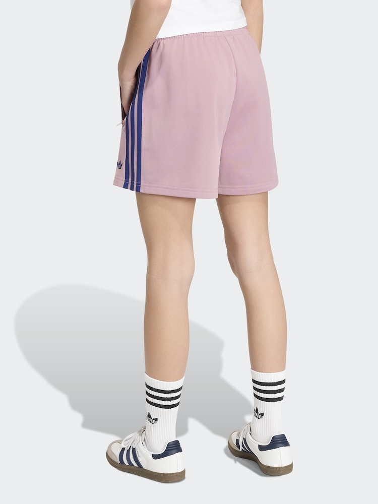 adidas Originals Pink/Navy Firebird Shorts - Image 2 of 6 adidas Originals Pink/Navy Firebird Shorts - Image 2 of 6