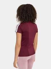 adidas Red Training Essentials 3-Stripes Kids T-Shirt - Image 2 of 6