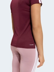 adidas Red Training Essentials 3-Stripes Kids T-Shirt - Image 5 of 6