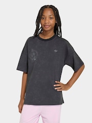 adidas Originals Black Graphic T-Shirt - Image 1 of 6