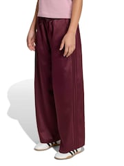 adidas Burgundy Red Satin Joggers - Image 1 of 6